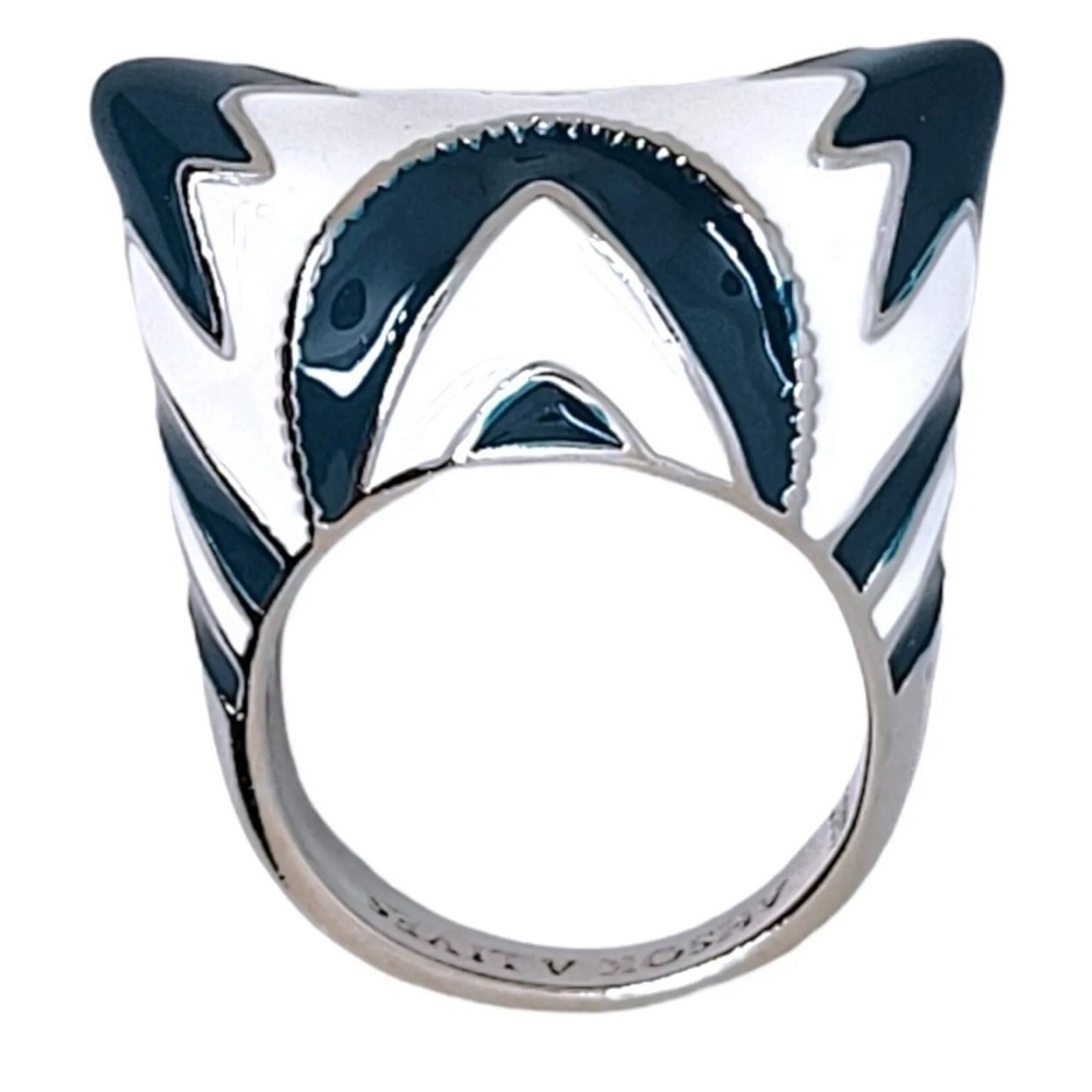 925 Sterling Silver Star Wars Ahsoka Tano Theme Inspired Ring Unisex Design - Picture 2 of 3